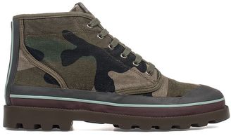 Valentino Army Green/celestial Id Camouflage High-top Sneakers