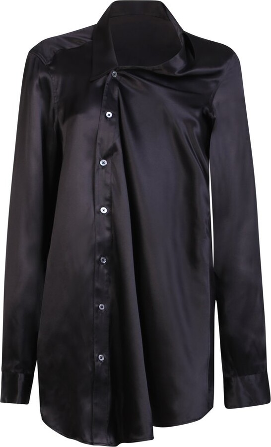 Ann Demeulemeester Asymmetric Designed Satin Shirt