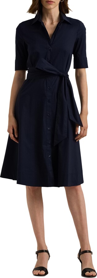 Cotton Blend Shirtdress