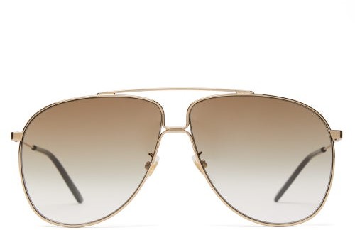gold gucci aviator sunglasses