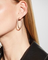 Thumbnail for your product : Roberto Coin 38mm Rose Gold Diamond Hoop Earrings, 2.46ct