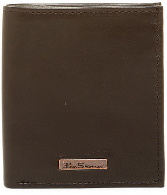 Ben Sherman Hackney Leather Slim Square Passcase Wallet