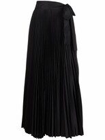 Thumbnail for your product : P.A.R.O.S.H. Tie-Fastening Pleated Maxi Skirt