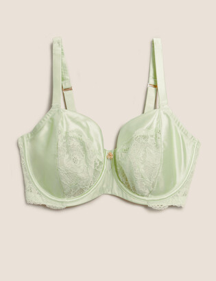 Marks and Spencer Silk & Lace Non Padded Balcony Bra F-H