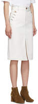 Thumbnail for your product : See by Chloe White Denim Parade Skirt