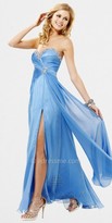 Thumbnail for your product : Faviana Iridescent Strapless Chiffon Beaded Evening Dresses