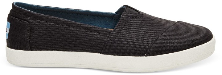toms avalon black coated canvas
