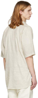 Off-White Jan Jan Van Essche Jan-Jan Van Essche Short Sleeve Linen Button-Up Shirt
