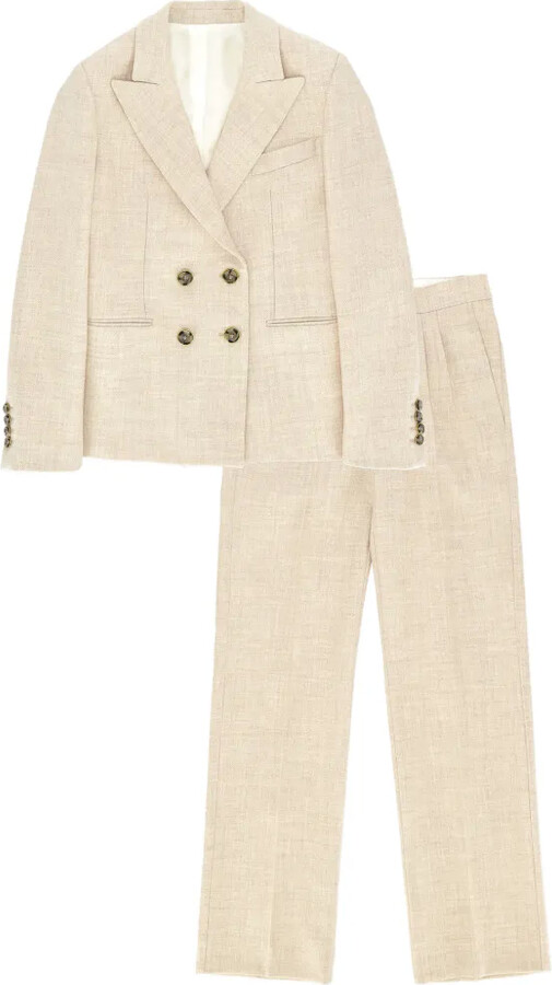Fortela Bibiane double-breasted peak-lapels suit