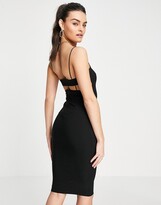 Thumbnail for your product : Vesper strappy midi dress in black