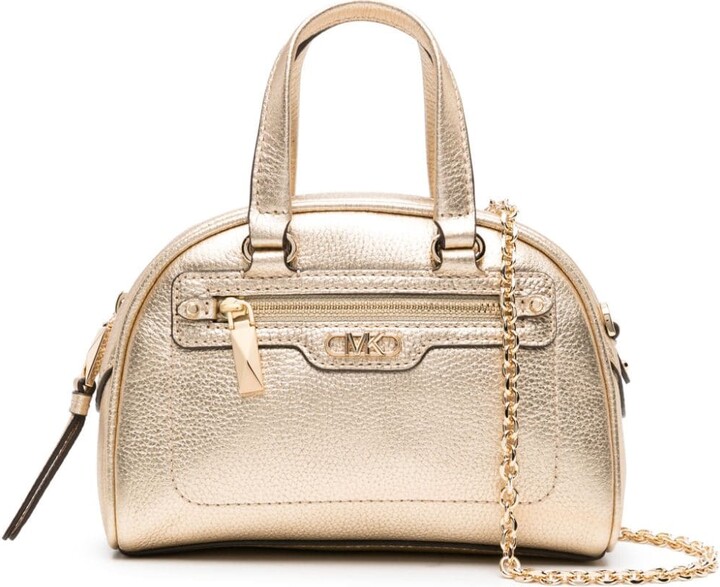 Westley Large Pebbled Leather Chain-Link Tote Bag