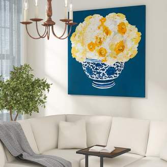 Andover Mills 'Blue and Yellow Vase' Print on Canvas