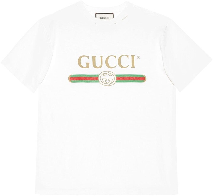 Gucci Interlocking G logo-print Cotton Shirt - White