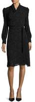 Thumbnail for your product : Co Burnout Long-Sleeve Wrap Dress, Black