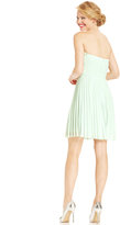 Thumbnail for your product : Sequin Hearts Juniors' Strapless Pleated Dress
