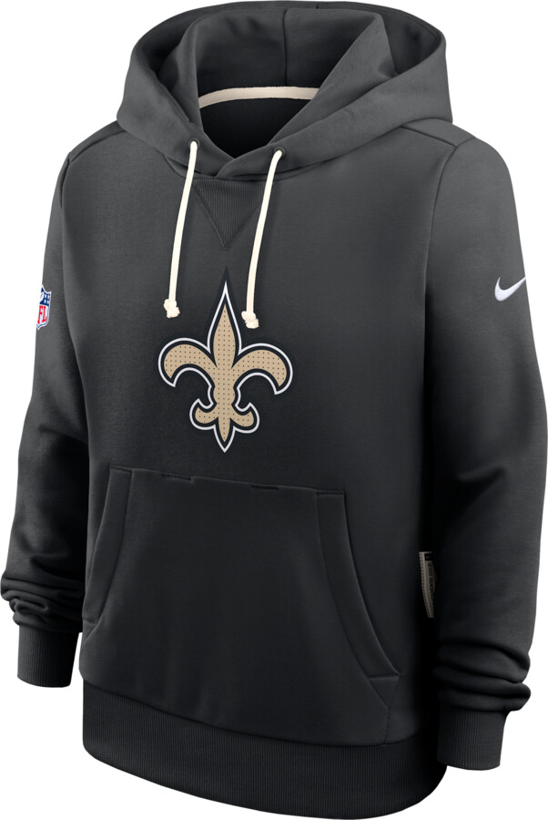 Nike New Orleans Saints Sideline Women's Dri-FIT NFL Pullover Hoodie in Black | 03C300A7W-A0M