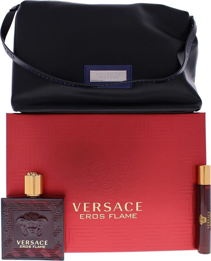 Versace Men's Eros Flame Edp 3Pc Gift Set