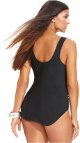 Thumbnail for your product : INC International Concepts Plus Size Printed Ruffle One-Piece Swimsuit