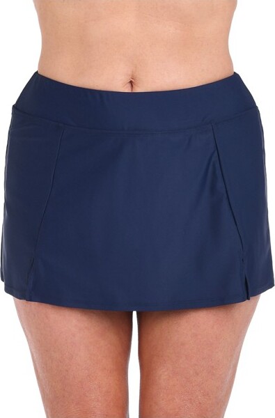 Maxine Of Hollywood MaxineofHollywoodWomen'sStandardSideSlitSwimSkirtSwimsuit,Indigo,12
