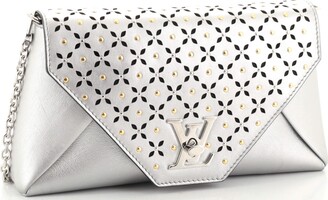 Louis Vuitton Perforated Studs Love Note Clutch - Metallic