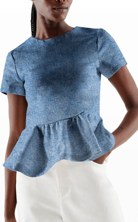 AS by DF Dominga Denim Top