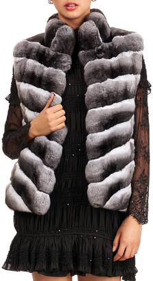 Gorski Chevron Chinchilla Fur Vest