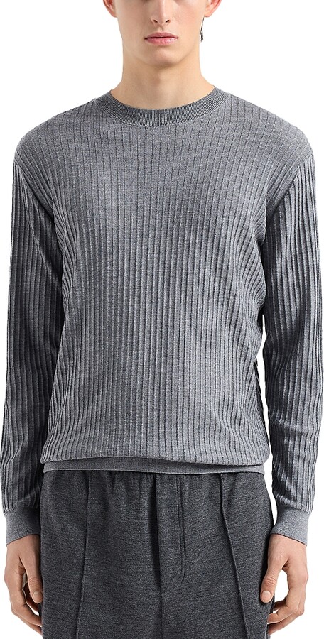 Emporio Armani Travel Essentials Ribbed Effect Wool Sweater