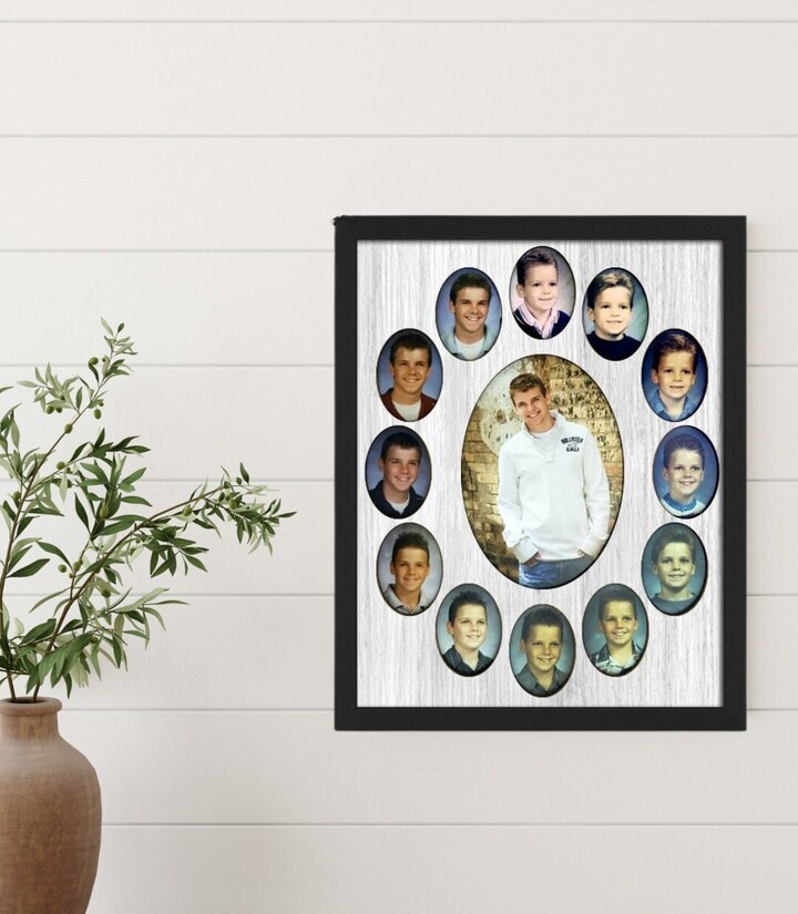 Etsy School Years Picture Frame - Oval K-12 Photo Collage Graduation Gift For Parents Display Memory Kids