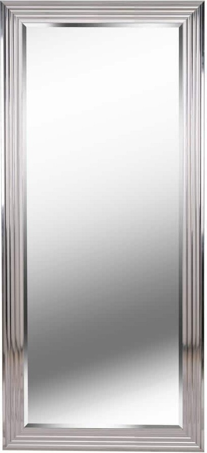Kenroy Home Silver 30 in. W x 66 in. H Modern Rectangle Composite Framed Mirror