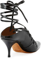 Thumbnail for your product : Givenchy Patent Lace-Up 80mm Pump, Black