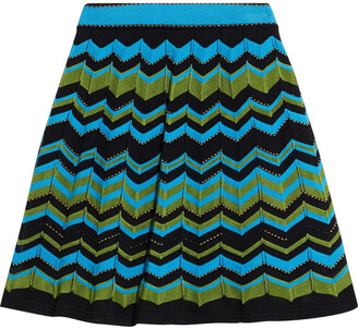 M Missoni Metallic Crochet-knit Mini Skirt - ShopStyle