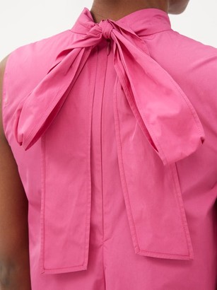 RED Valentino Back-bow Dropped-hem Taffeta Dress - Pink