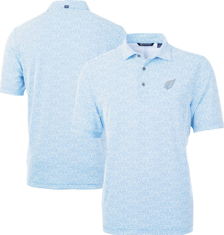 Men's Cutter & Buck Powder Blue Arizona Cardinals Virtue Eco Pique Botanical Print Recycled Polo