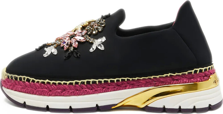 Dolce & Gabbana Pre-Owned Crystal-Embellished Sneakers