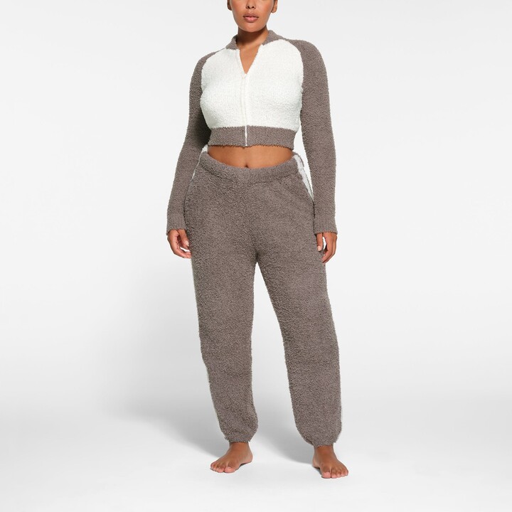 Cozy Knit Zip Up Jacket | Grey Chalk Multi