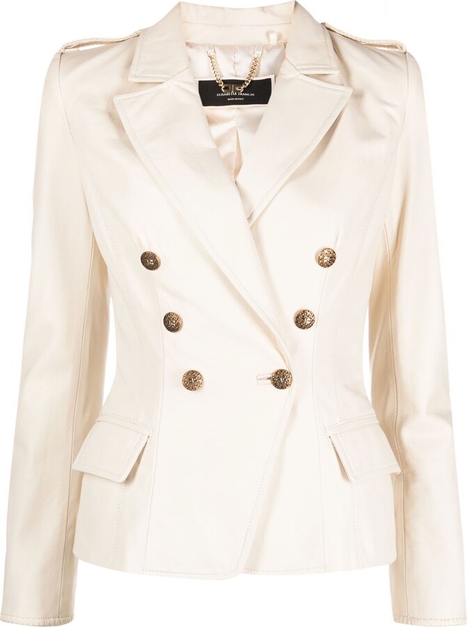 Elisabetta Franchi Double breasted jacket ShopStyle Blazers