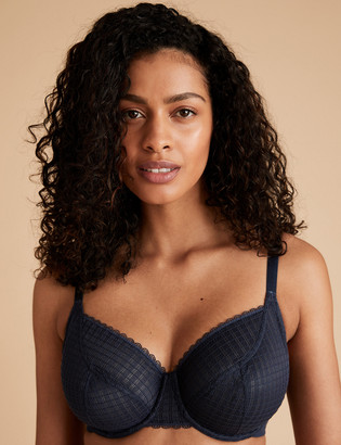 Marks and Spencer Geometric Lace Underwired Balcony Bra F-H