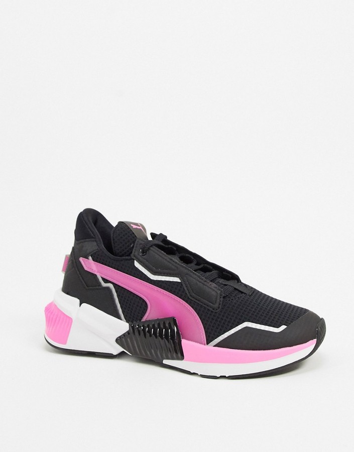 womens pink and white puma shoes