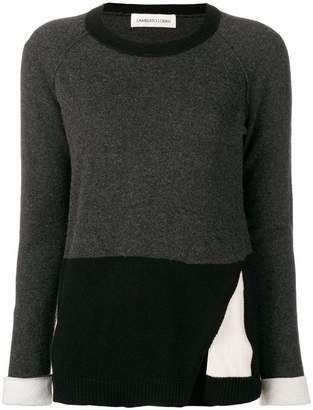 Lamberto Losani colour-block fitted sweater
