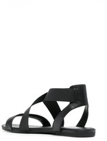 Thumbnail for your product : Calvin Klein Leather Crossover Strap Sandals