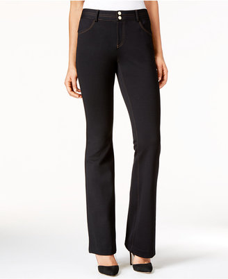 INC International Concepts Contrast-Stitch Bootcut Pants, Only at Macy's