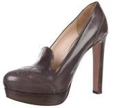 Thumbnail for your product : Prada Leather Loafer Pumps