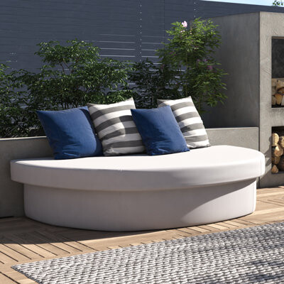 La-Fete 78" Wide Round Patio Daybed