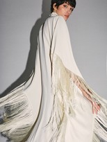 Thumbnail for your product : Taller Marmo Mrs Ross Fringed Crepe Dress - Ivory