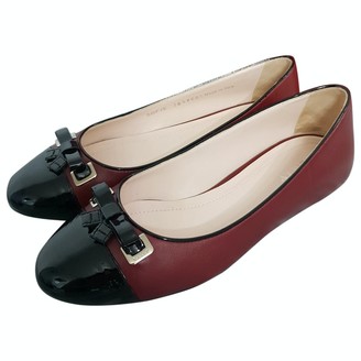 burgundy ballet flats