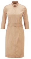 Thumbnail for your product : Boss Trench-inspired shirt dress in a stretch-cotton blend