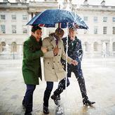 Thumbnail for your product : Charles Tyrwhitt Blue single breasted slim fit raincoat