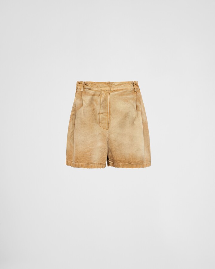 ショーツ PRADA EMBROIDERED POPLIN SHORTS Prada Embroidered Poplin Shorts - ShopStyle