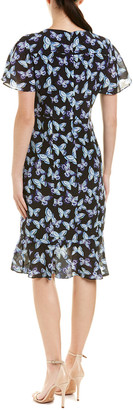 Nanette Lepore Mariposa Silk Midi Dress