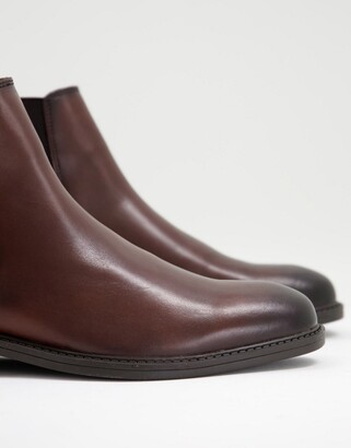 Office bruno chelsea boot brown leather